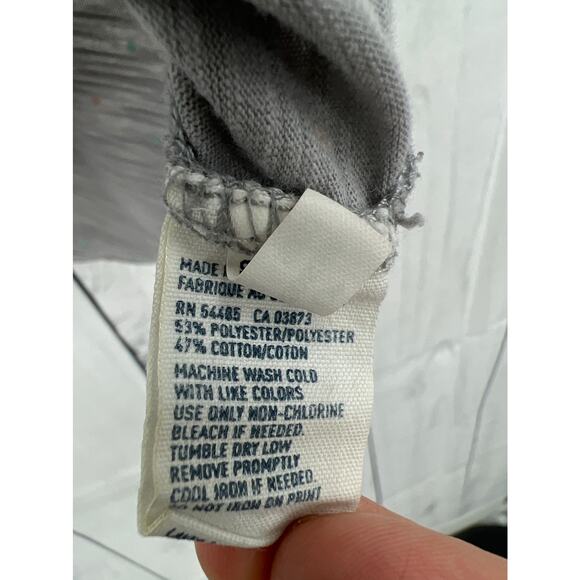 American Eagle AEO MEDIUM Gray Burnout Polka Dot Run Wild Crop Top Tee - Picture 7 of 8